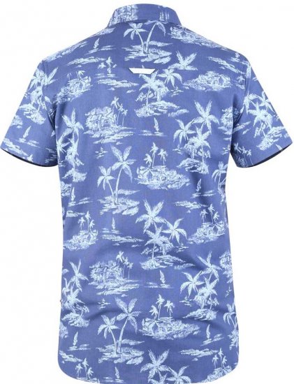 D555 WHITSBURY Hawaiian Print Shirt - Kauluspaidat - Miesten isot kauluspaidat 2XL – 8XL