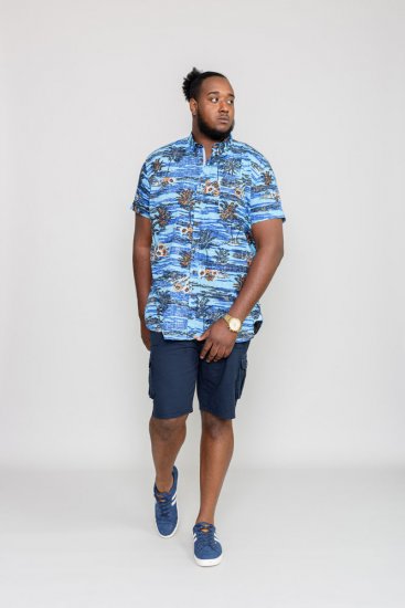 D555 CHARFORD Hawaiian Reverse Printed Shirt - Kauluspaidat - Miesten isot kauluspaidat 2XL – 8XL