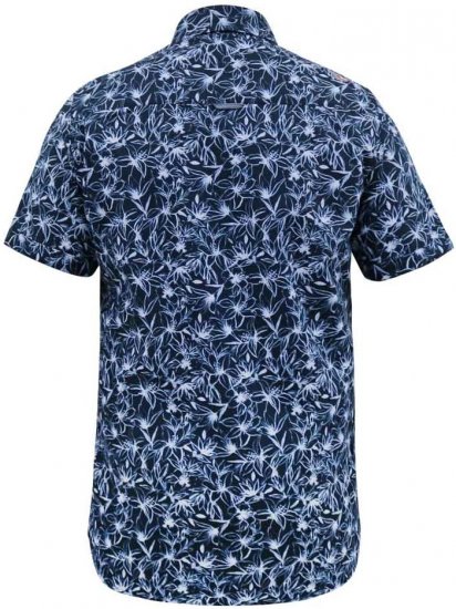 D555 Padbury Floral Ao Printed S/S Shirt Navy - Kauluspaidat - Miesten isot kauluspaidat 2XL – 8XL