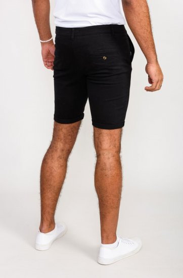 D555 Nelson Stretch Chino Shorts Black - Shortsit - Shortsit, isot koot – W40-W60