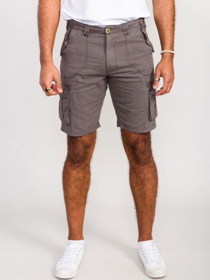 D555 Melton Cotton Cargo Shorts Grey - Shortsit - Shortsit, isot koot – W40-W60