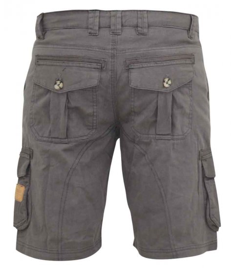 D555 Melton Cotton Cargo Shorts Grey - Shortsit - Shortsit, isot koot – W40-W60