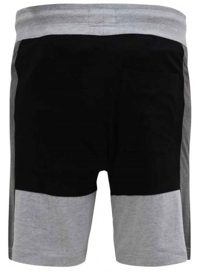 D555 Kirton Couture Elasticated Waistband Shorts Black/Charcoal - Collegehousut ja collegeshortsit - Miesten Isot collegehousut ja collegeshortsit