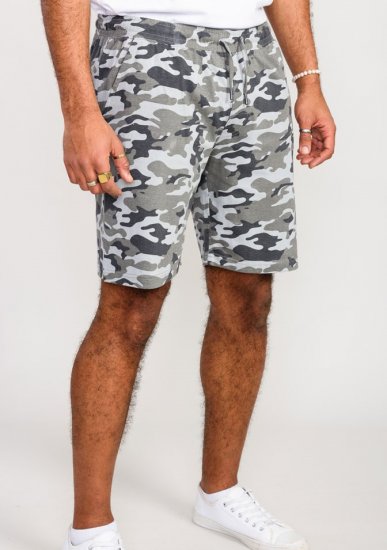 D555 Carlton Elasticated Waist Jersey Camo Shorts - Collegehousut ja collegeshortsit - Miesten Isot collegehousut ja collegeshortsit
