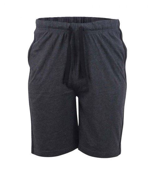 D555 Ryan Jersey Shorts 2-pack Black/Charcoal - Collegehousut ja collegeshortsit - Miesten Isot collegehousut ja collegeshortsit
