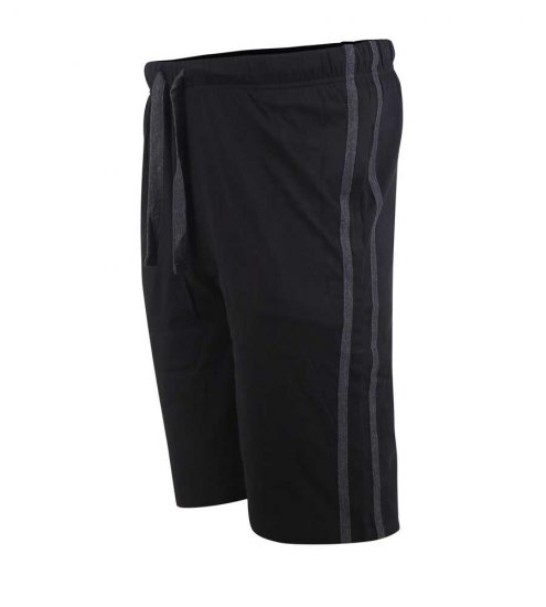 D555 Ryan Jersey Shorts 2-pack Black/Charcoal - Collegehousut ja collegeshortsit - Miesten Isot collegehousut ja collegeshortsit