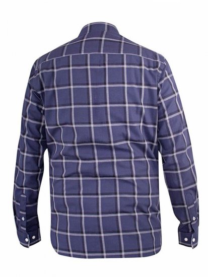 D555 Townsville Check Button Down Collar Shirt Navy - Kauluspaidat - Miesten isot kauluspaidat 2XL – 8XL