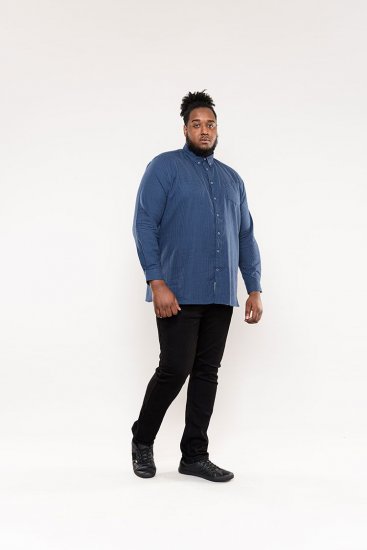 D555 Melbourne Gingham Check Long Sleeve Button Down Shirt - Kauluspaidat - Miesten isot kauluspaidat 2XL – 8XL