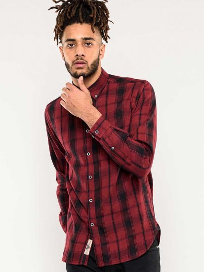 D555 Benalla Check Long Sleeve Button Down Shirt - Kauluspaidat - Miesten isot kauluspaidat 2XL – 8XL