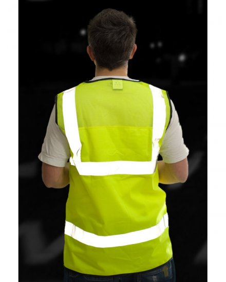 Leo Velator Mesh Back Waistcoat Hi-Vis Yellow - Työvaatteet - Miesten Työvaatteet Isot Koot - 2XL-10XL