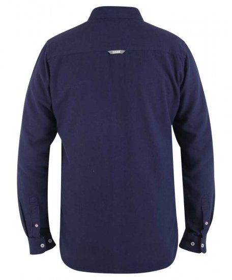 D555 Sennon LS Linen Mix Shirt - Kauluspaidat - Miesten isot kauluspaidat 2XL – 8XL