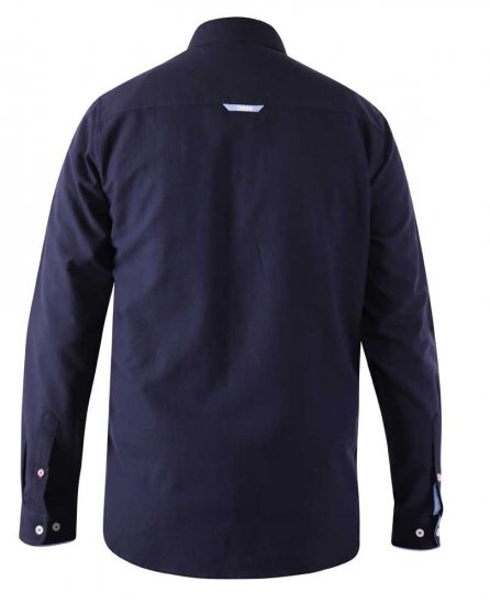 D555 Colchester LS shirt Navy - Kauluspaidat - Miesten isot kauluspaidat 2XL – 8XL