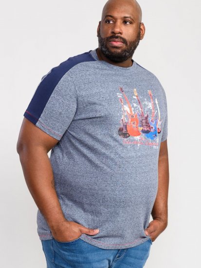 D555 Sharnbrook Electric Legends Guitar Print T-Shirt - T-paidat - Isot T-paidat 2XL – 14XL