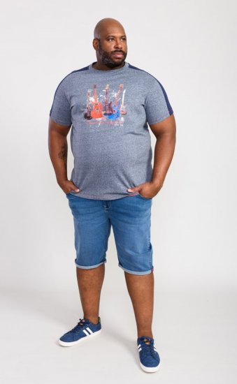 D555 Sharnbrook Electric Legends Guitar Print T-Shirt - T-paidat - Isot T-paidat 2XL – 14XL