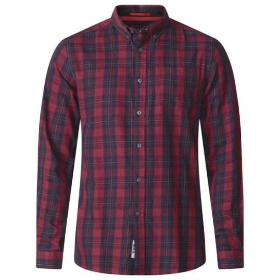 D555 Theo Long Sleeve Check Shirt - Kauluspaidat - Miesten isot kauluspaidat 2XL – 8XL