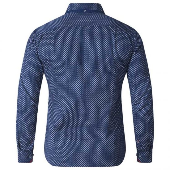 D555 Lavar Long Sleeve Diamond Printed Shirt - Kauluspaidat - Miesten isot kauluspaidat 2XL – 8XL