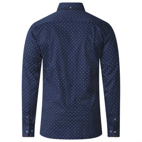 D555 Rashard Long Sleeve Printed Shirt - Kauluspaidat - Miesten isot kauluspaidat 2XL – 8XL