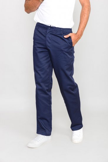 D555 Basilio Pants with elasticated waist Navy - Farkut ja housut - Miesten isot farkut ja isot housut W40-W70