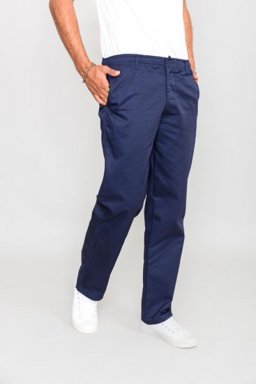 D555 Basilio Pants with elasticated waist Navy - Farkut ja housut - Miesten isot farkut ja isot housut W40-W70