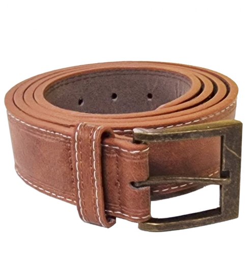 D555 Dylan Tan Bonded Leather Belt - Vyöt - Pitkät vyöt W40-W70/2XL-8XL