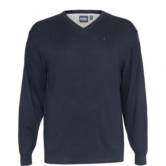 North Latitude V-neck knit Black - Hupparit ja collegepaidat - Miesten hupparit ja collegepaidat isot koot