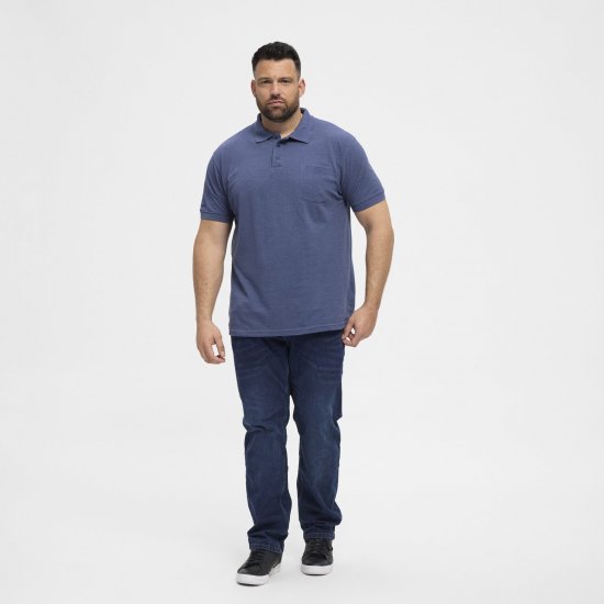 North Latitude Polo Blue Melange - Pikeepaidat - Miesten isot pikeepaidat