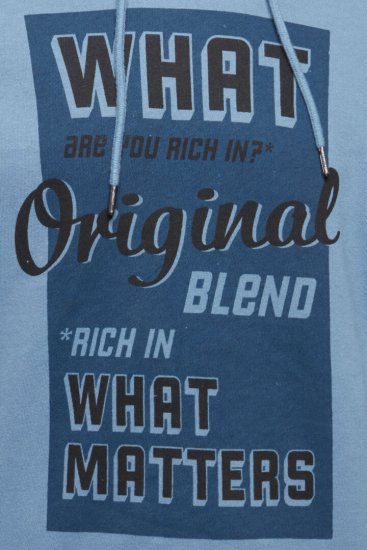 Blend Hoodie 4285 Copen Blue - Hupparit ja collegepaidat - Miesten hupparit ja collegepaidat isot koot