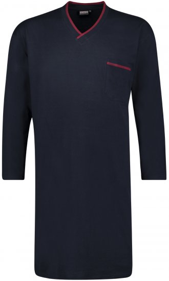Adamo Bill Long Nightshirt Navy - Alusvaatteet & uimavaatteet - Miesten Isot alusvaatteet 