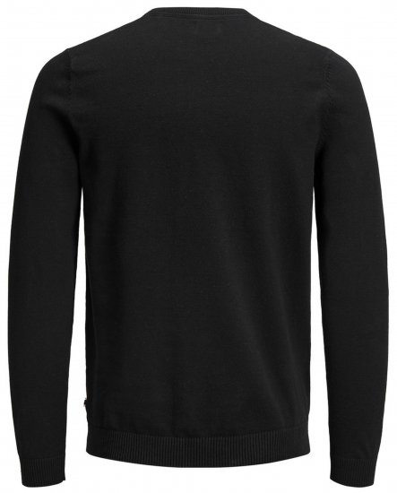 Jack & Jones Crew neck Knitted Sweater Black - Hupparit ja collegepaidat - Miesten hupparit ja collegepaidat isot koot