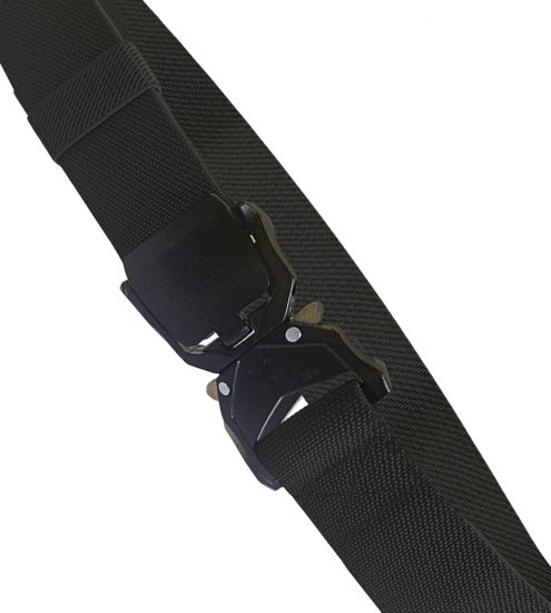 D555 Dale Tactical Stretch Webbing Belt with Heavy Duty Quick Release Buckle Black - Vyöt - Pitkät vyöt W40-W70/2XL-8XL