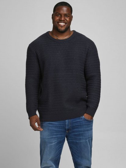 Jack & Jones JCOBRANDON Knit Black - Hupparit ja collegepaidat - Miesten hupparit ja collegepaidat isot koot