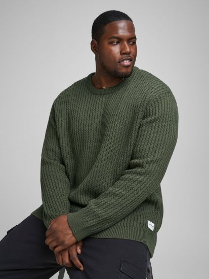 Jack & Jones JCOBRANDON Knit Forest - Hupparit ja collegepaidat - Miesten hupparit ja collegepaidat isot koot