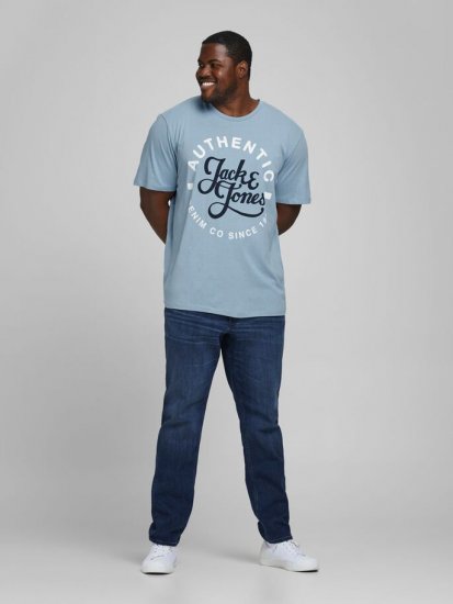 Jack & Jones JJMOON T-shirt Faded Denim - T-paidat - Isot T-paidat 2XL – 14XL