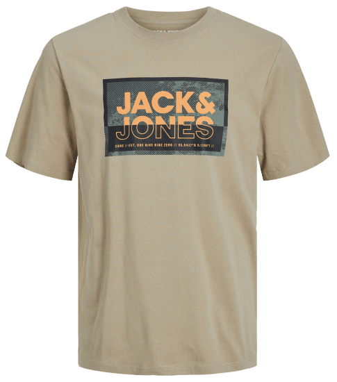 Jack & Jones JCOLOGAN T-Shirt Crockery - T-paidat - Isot T-paidat 2XL – 14XL