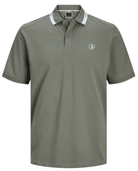 Jack & Jones JCOHASS LOGO Polo Agave Green - Pikeepaidat - Miesten isot pikeepaidat