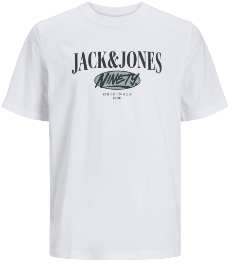 Jack & Jones JORCOBIN T-Shirt Bright White - T-paidat - Isot T-paidat 2XL – 14XL