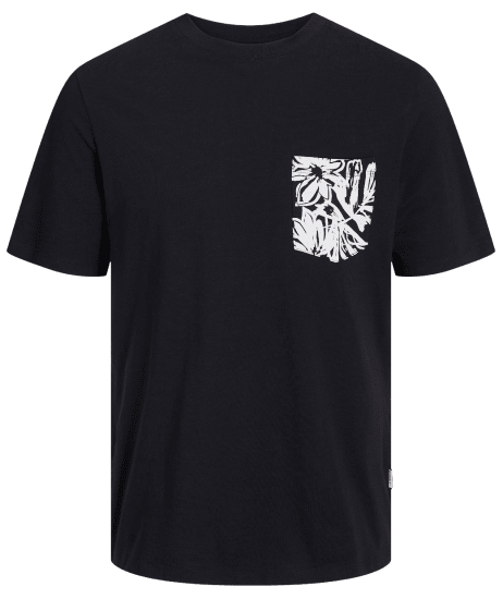 Jack & Jones JORLAFAYETTE POCKET T-Shirt Black - T-paidat - Isot T-paidat 2XL – 14XL