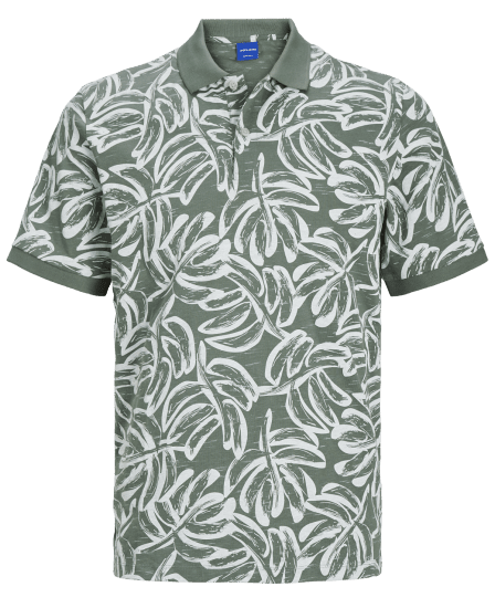 Jack & Jones JORLAFAYETTE AOP Polo Laurel Wreath - Pikeepaidat - Miesten isot pikeepaidat