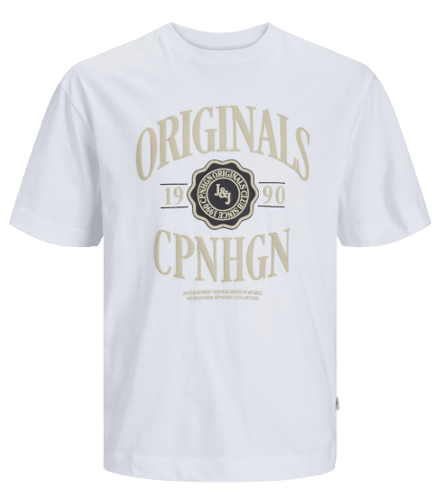 Jack & Jones JORLUCCA BRANDING T-Shirt Bright White - T-paidat - Isot T-paidat 2XL – 14XL