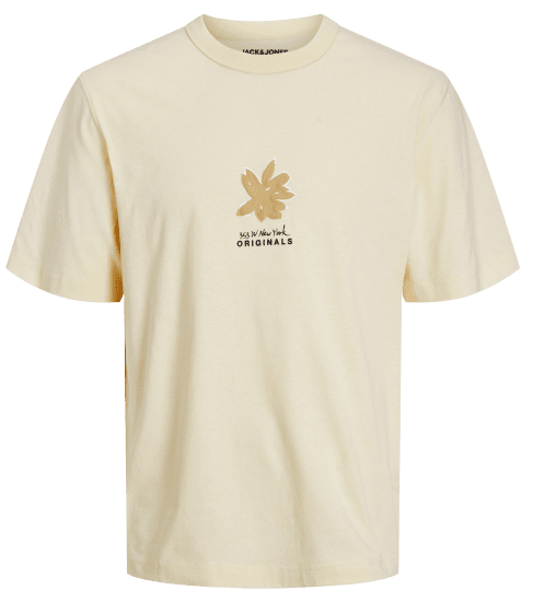 Jack & Jones JOREASTER ACTIVITY T-Shirt Buttercream - T-paidat - Isot T-paidat 2XL – 14XL