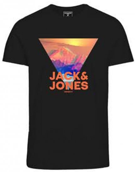 Jack & Jones JCOLOGO PRINT T-Shirt Black - T-paidat - Isot T-paidat 2XL – 14XL