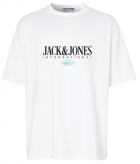 Jack & Jones JORLUCCA T-Shirt Bright White - T-paidat - Isot T-paidat 2XL – 14XL