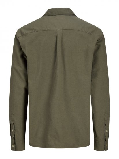 Jack & Jones Tristan Overshirt khaki - Kauluspaidat - Miesten isot kauluspaidat 2XL – 8XL