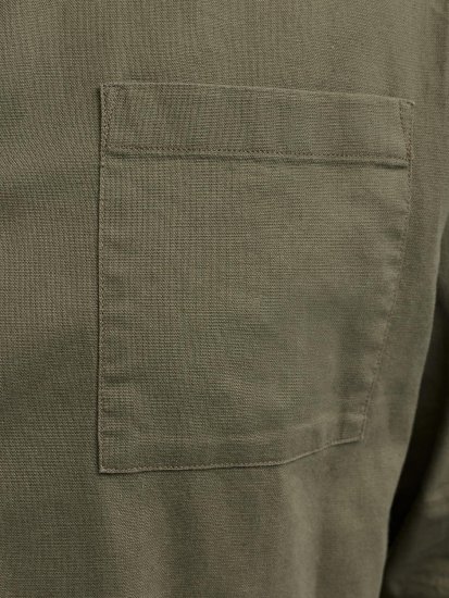 Jack & Jones Tristan Overshirt khaki - Kauluspaidat - Miesten isot kauluspaidat 2XL – 8XL