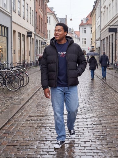 Jack & Jones Sage Toppatakki Musta - Takit - Miesten Takit, isot koot – 2XL – 12XL