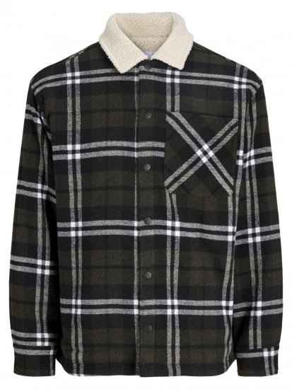 Jack & Jones Zac Teddy Paitatakki Vihreä - Takit - Miesten Takit, isot koot – 2XL – 12XL