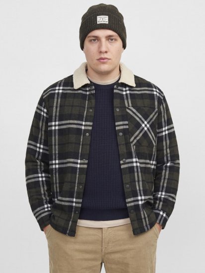 Jack & Jones Zac Teddy Paitatakki Vihreä - Takit - Miesten Takit, isot koot – 2XL – 12XL