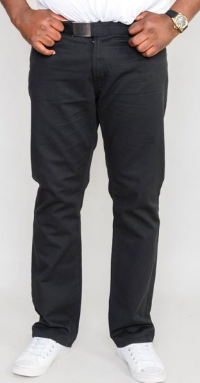 Duke Mario Bedford cord-pants Black TALL SIZES - MIESTEN VAATTEET MT-6XLT - Pitkien miesten vaatteet