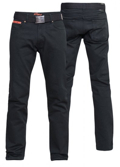 Duke Mario Bedford cord-pants Black TALL SIZES - MIESTEN VAATTEET MT-6XLT - Pitkien miesten vaatteet