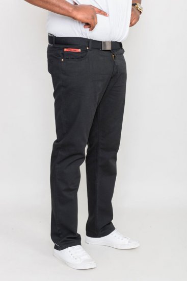 Duke Mario Bedford cord-pants Black TALL SIZES - MIESTEN VAATTEET MT-6XLT - Pitkien miesten vaatteet